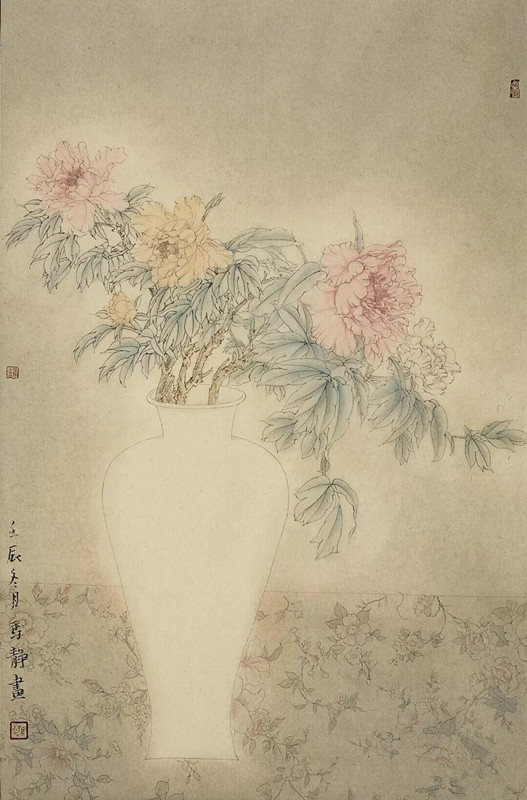 馬靜/瓶花系列 · 清雅/68×45cm