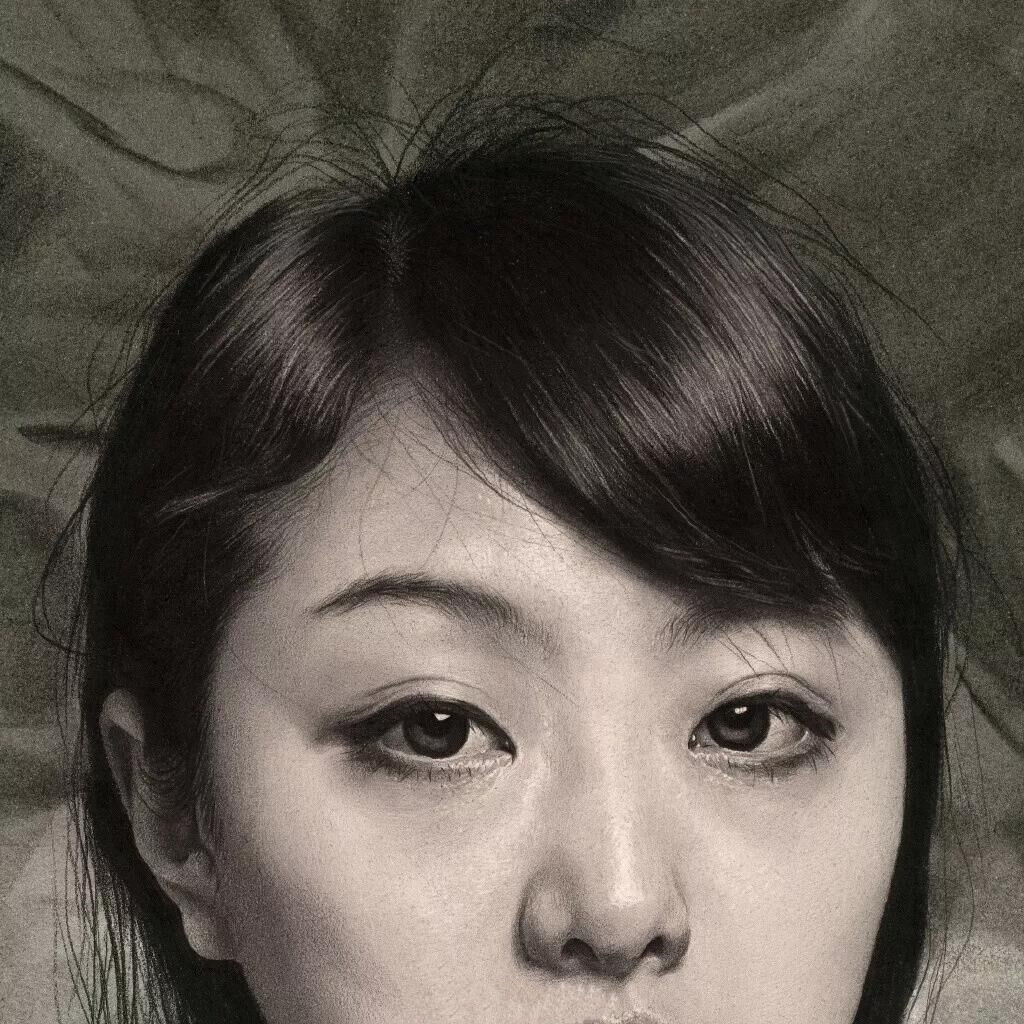 劉斌素描作品《芳華》