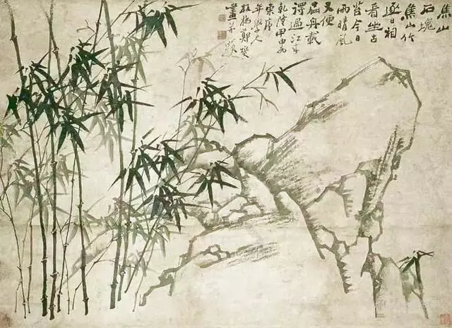 鄭板橋國(guó)畫竹系列作品《焦山石魂焦山竹》