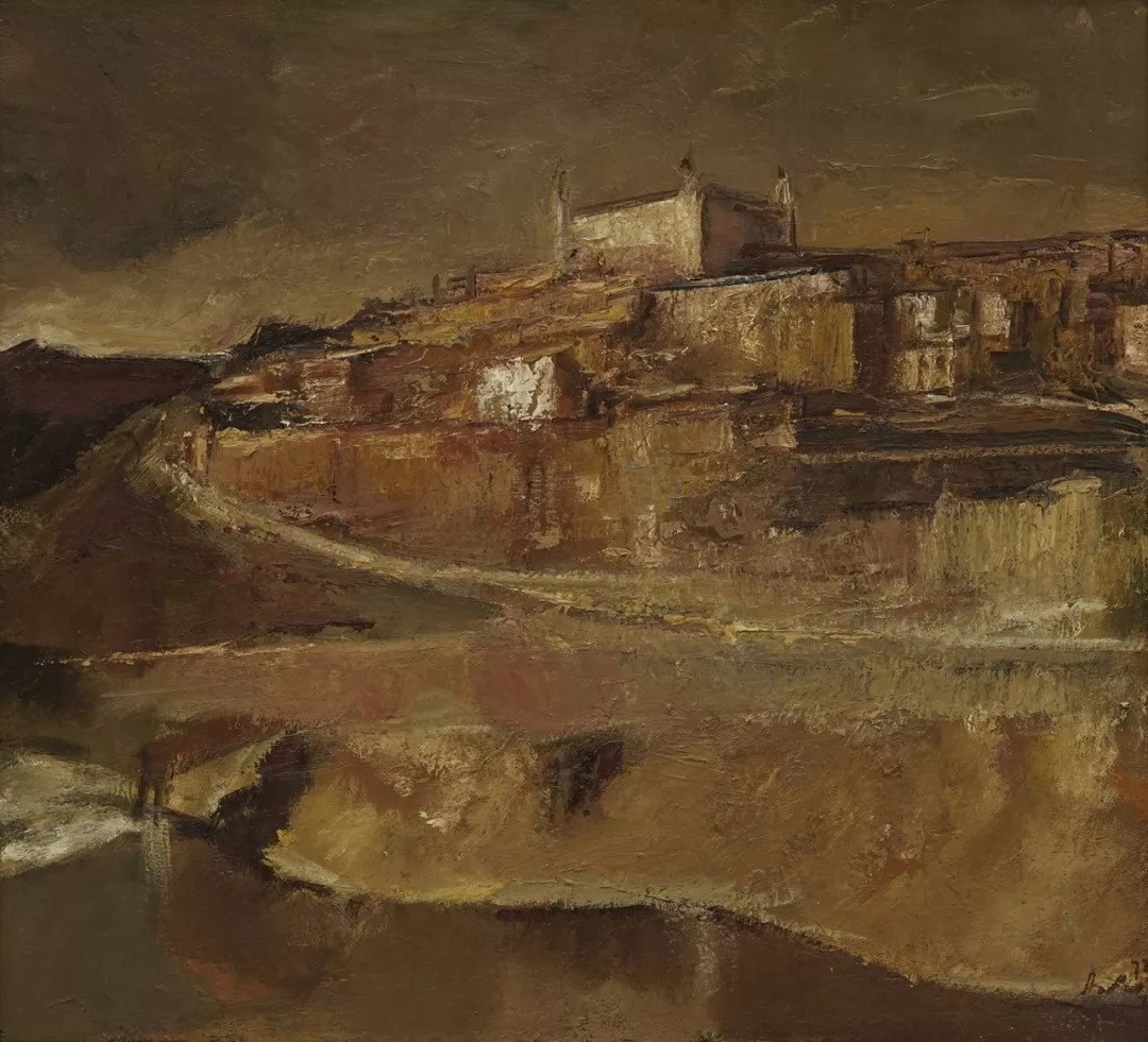 油畫大師巴巴作品《西班牙托萊多風(fēng)景》1973年布面油畫69X75.5cm羅馬尼亞國家藝術(shù)博物館藏