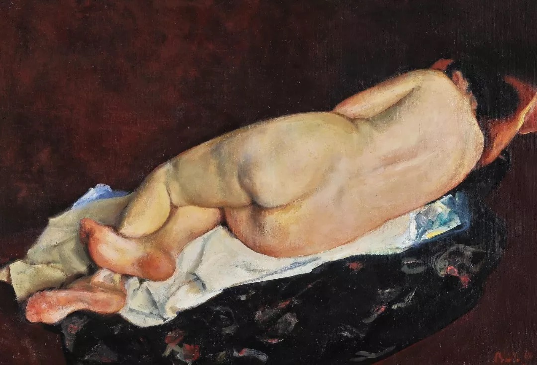 油畫大師巴巴作品《人體》1980年布面油畫79.5X115cm蒂米什瓦拉藝術(shù)博物館藏