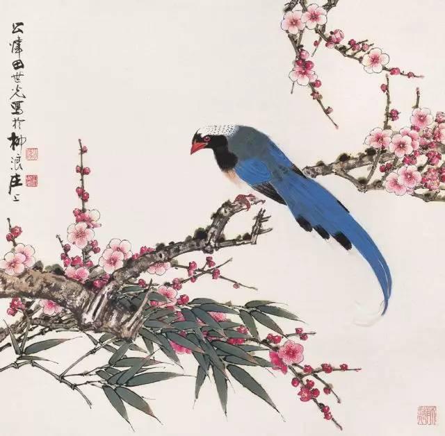 國畫工筆花鳥畫《金鴻鈞》