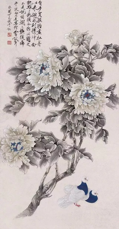 中國(guó)工筆花鳥(niǎo)畫(huà)技法染色用墨用紙入門(mén)