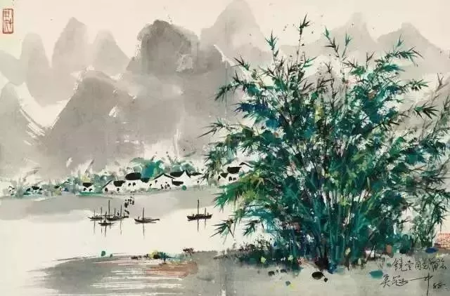 吳冠中作品《漓江》