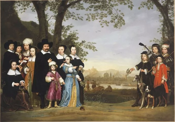 阿爾伯特·克伊普 Aelbert Cuyp 油畫作品欣賞《山姆家族肖像》