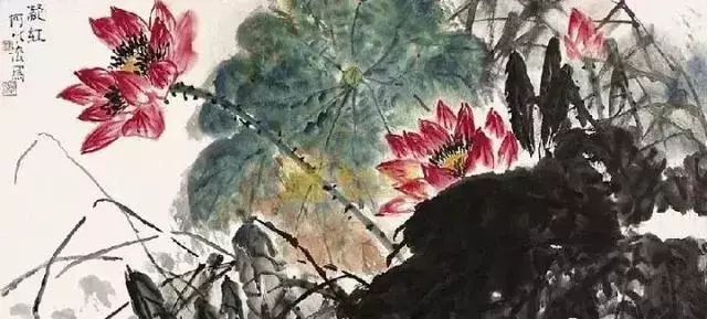 國畫大師何水法 荷花作品欣賞