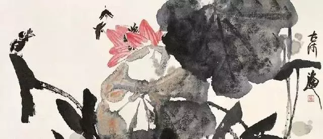 國畫大師張立辰 荷花作品欣賞