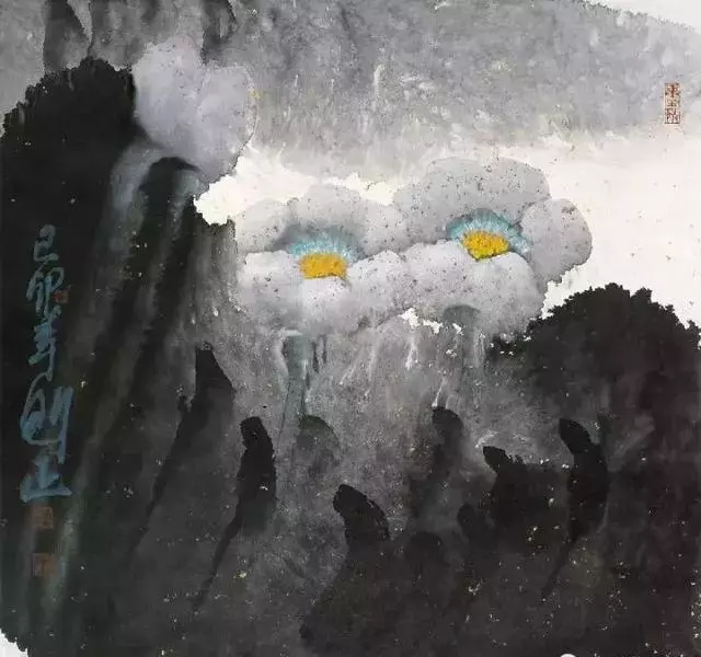 國畫大師李魁正 荷花作品欣賞