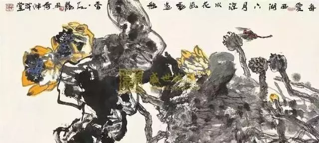 國畫大師謝天賜 荷花作品欣賞