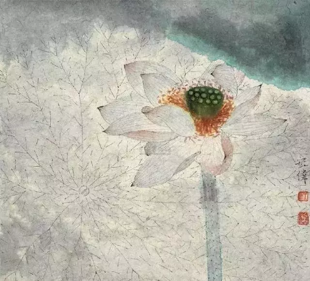 國畫大師江宏偉 荷花作品欣賞