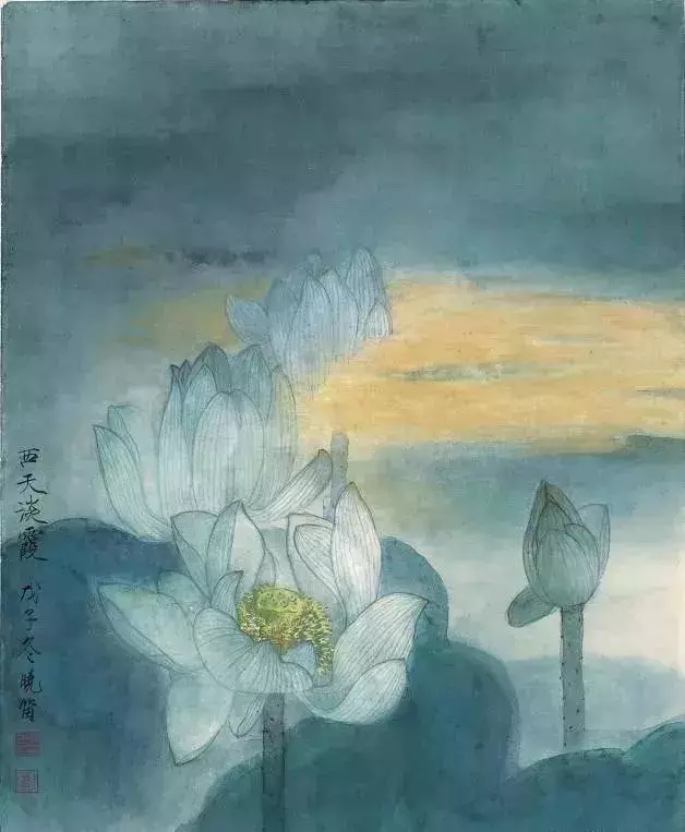 國畫大師韓莉 荷花作品欣賞