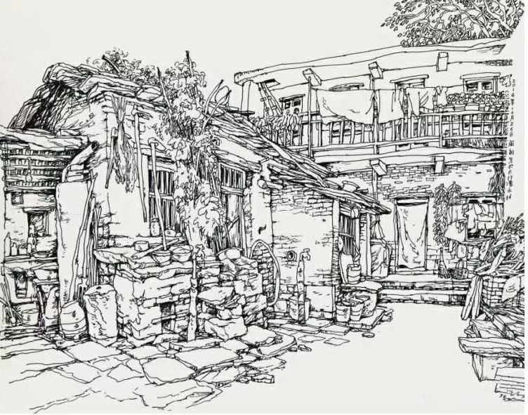 閻敏速寫山水畫作品欣賞