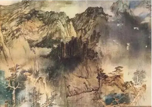 張大千《廬山圖》局部