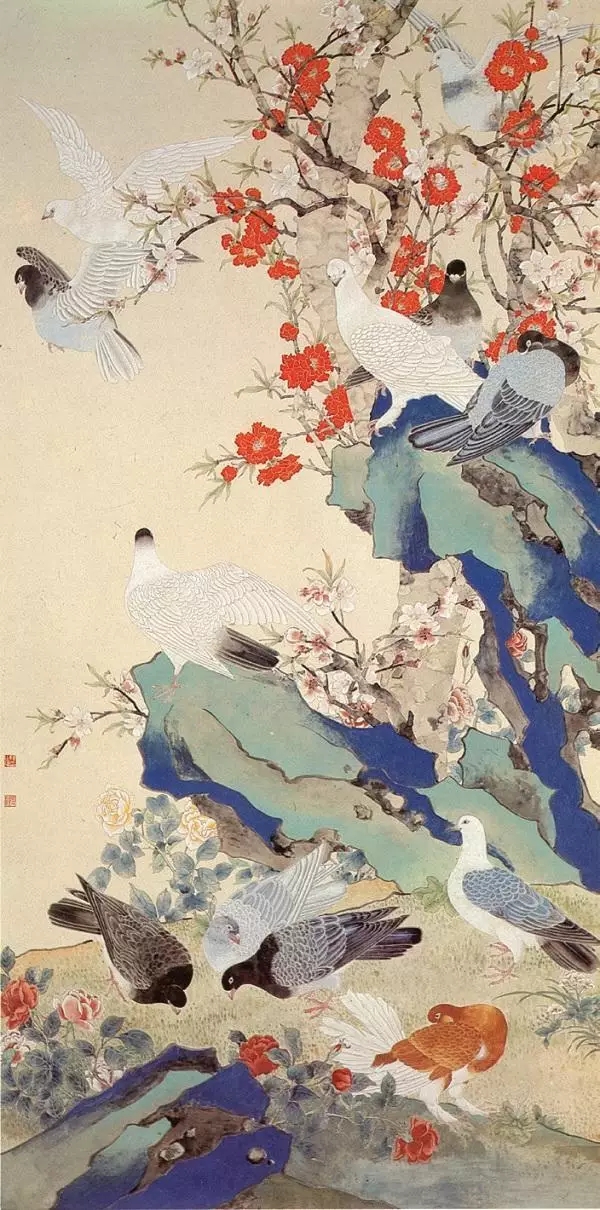 花鳥畫《和平之春》