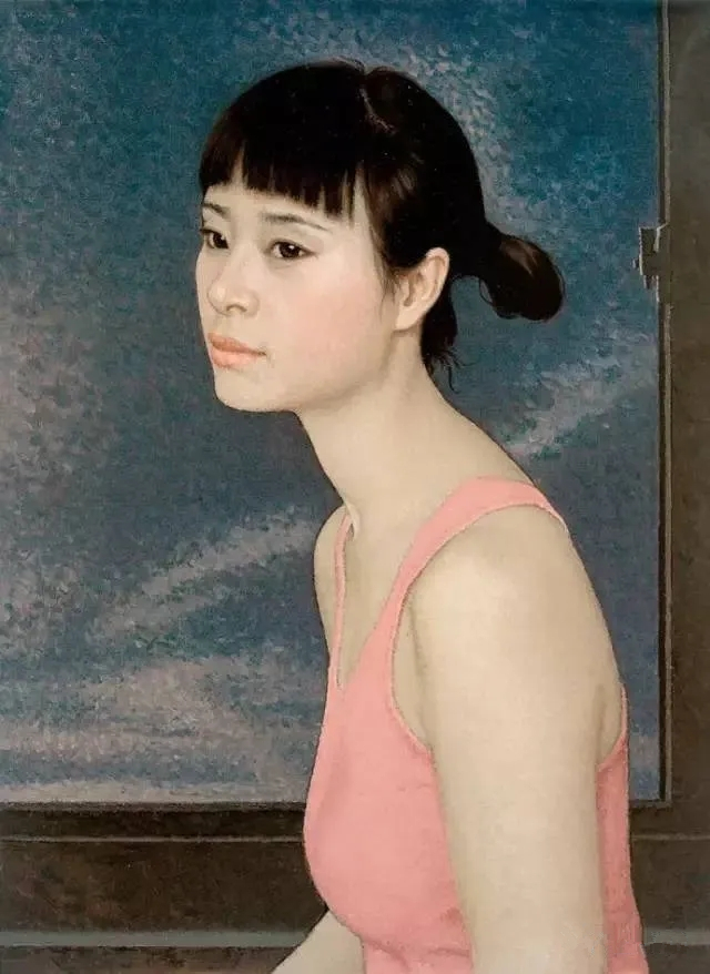 靳尚誼油畫作品《肖像》